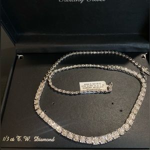 1/3 Carat T.W. Diamond Sterling Silver Necklace